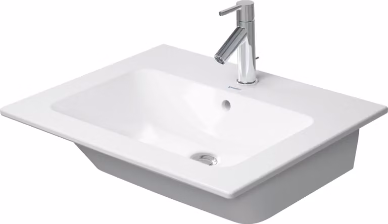 Duravit ME by Starck lavabo pour meuble, avec trop-plein, 1 trou pour robinet, 630mm, 233663AC00, 233663AC00