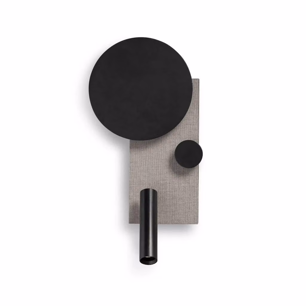 Applique da interno KLEE DX di Faro Barcelona, lampada LED regolabile e dimmerabile in metallo, colore grigio
