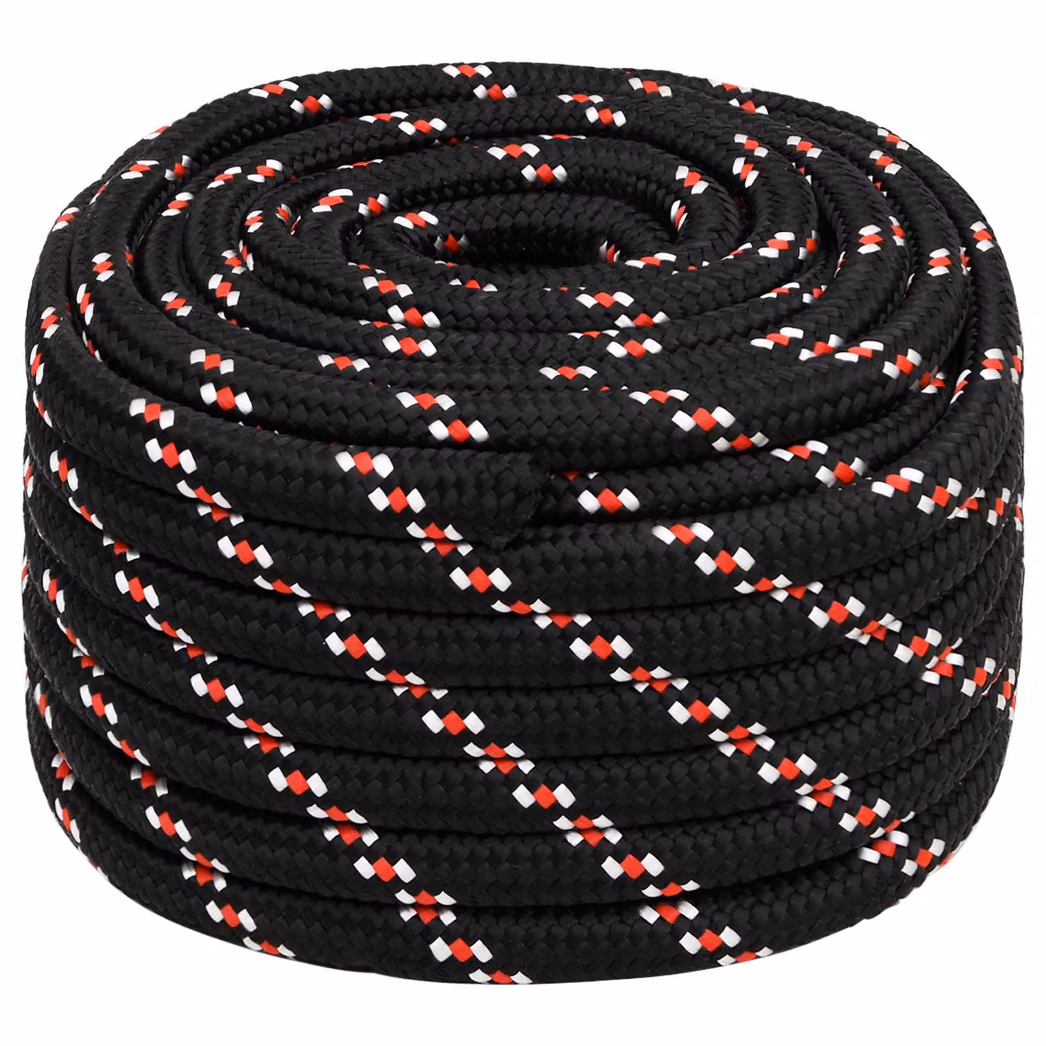 Corda multiuso vidaXL in plastica, Nero e Rosso, Diametro: 20 mm, Lunghezza: 25 m