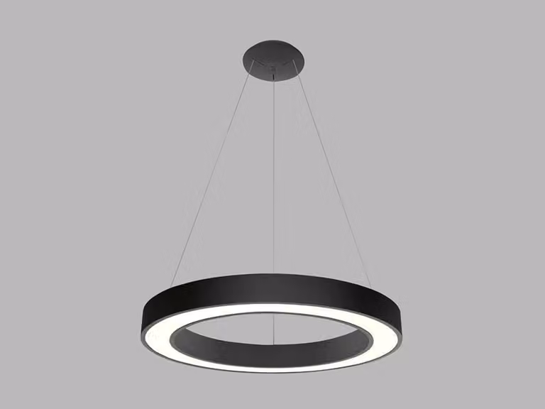 Lampadario LED dimmerabile SATURN, Variante: Ø 600mm, 50W, 2330lm, 3000K/4000K, nero, DALI