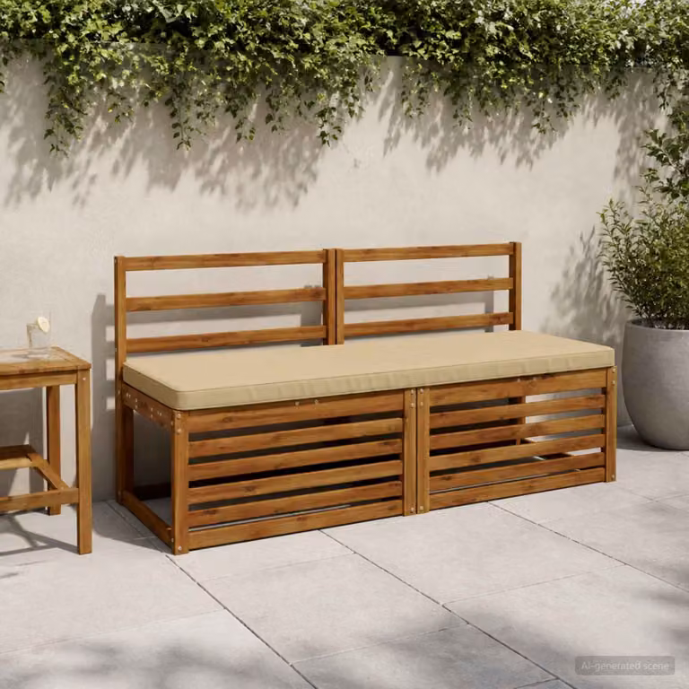 Cuscino per Panchina vidaXL VUGHT Beige in Poliestere con Rivestimento Rimovibile e Resistente ai Raggi UV