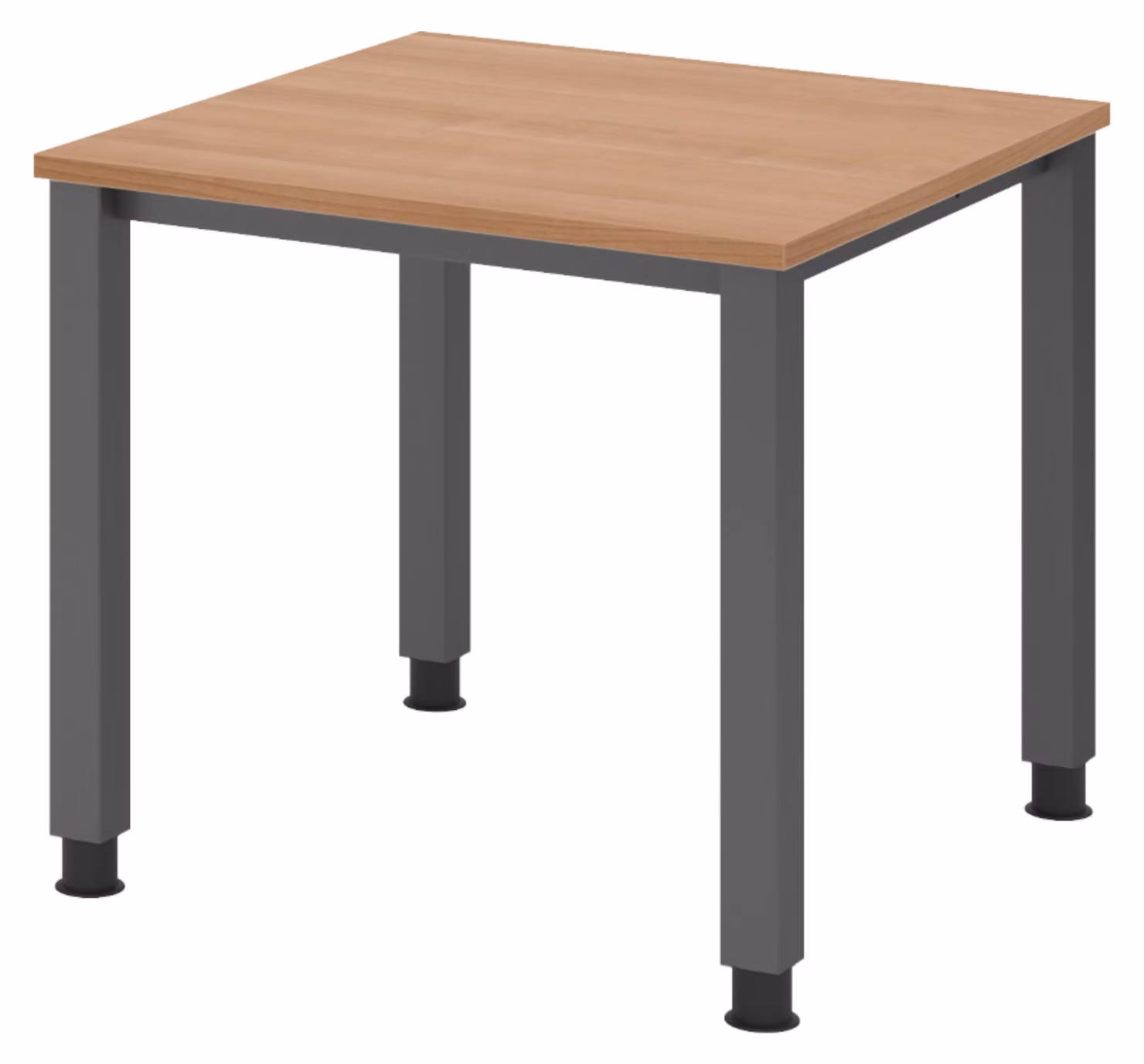 Scrivania bümö Serie Q - Dimensioni: 80 x 80 cm, struttura: grafite, finitura: noce