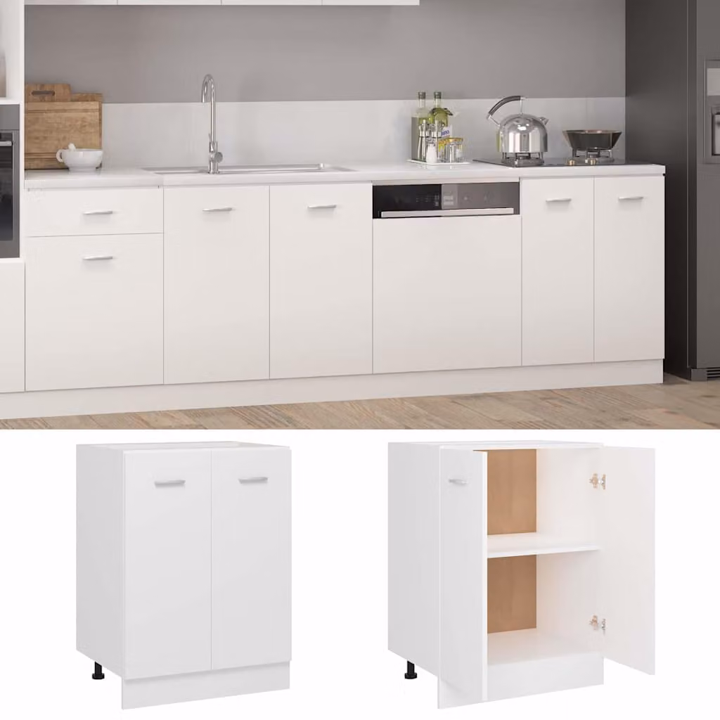 vidaXL Armadio Inferiore “Lyon” Bianco 60x46x81,5 cm