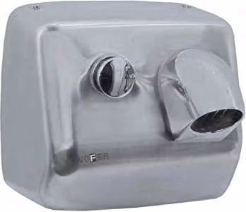 Asciugamano Elettrico con Pulsante Inox Cromato Satinato Zonda Nofer