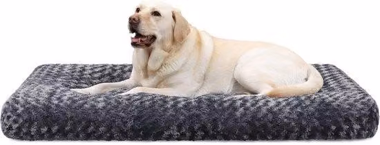 Cuccia per cani di taglia grande, lavabile, cuscino per cani XXL, morbido, tappetino per cani di taglia grande e media, fondo antiscivolo, traspirante, cuccia per animali domestici, grigio scuro, 122 x 74 cm