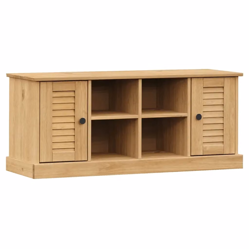 Panca Scarpiera e Sgabello VIGO Design Mania in Legno Massello di Pino, Marrone, L: 106 cm, P: 35 cm, H: 45 cm – 2