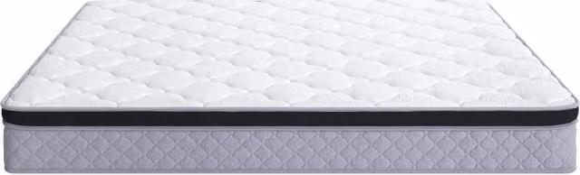 Materasso a molle ergonomico spessore 25 cm in tessuto e metallo; bianco; arrotolato
