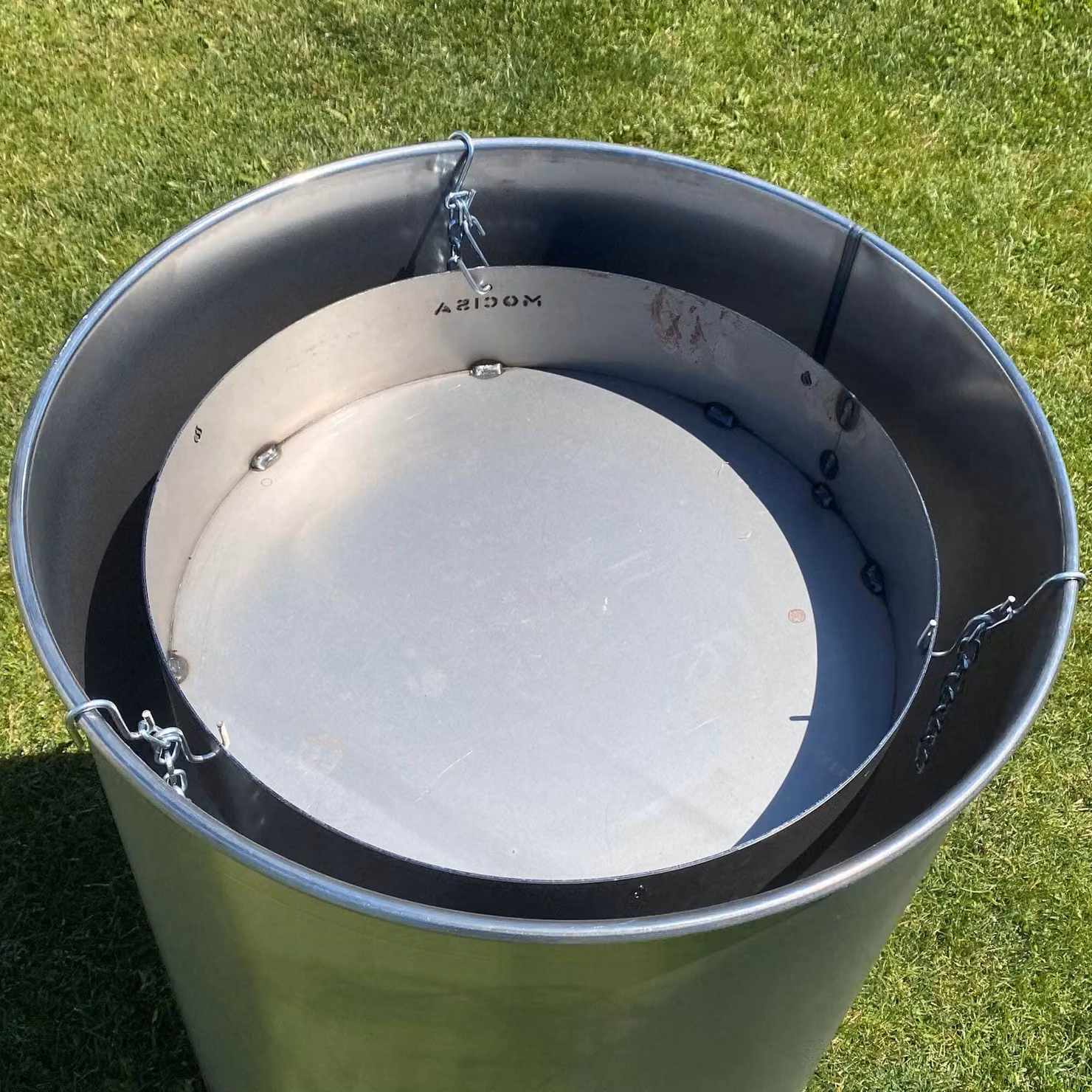 Braciere in acciaio, diametro 48 cm - Ideale per carbone, con diametro di 48 cm, peso di 5 kg - Perfetto per barbecue e falò