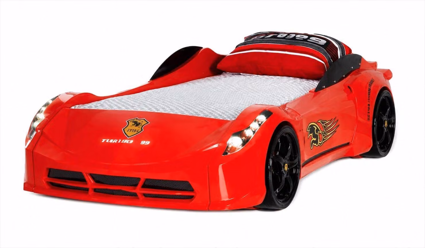 Auto da corsa, lettino a forma di auto, lettino per bambini, auto sportiva, auto da corsa, lettino "Turbo"