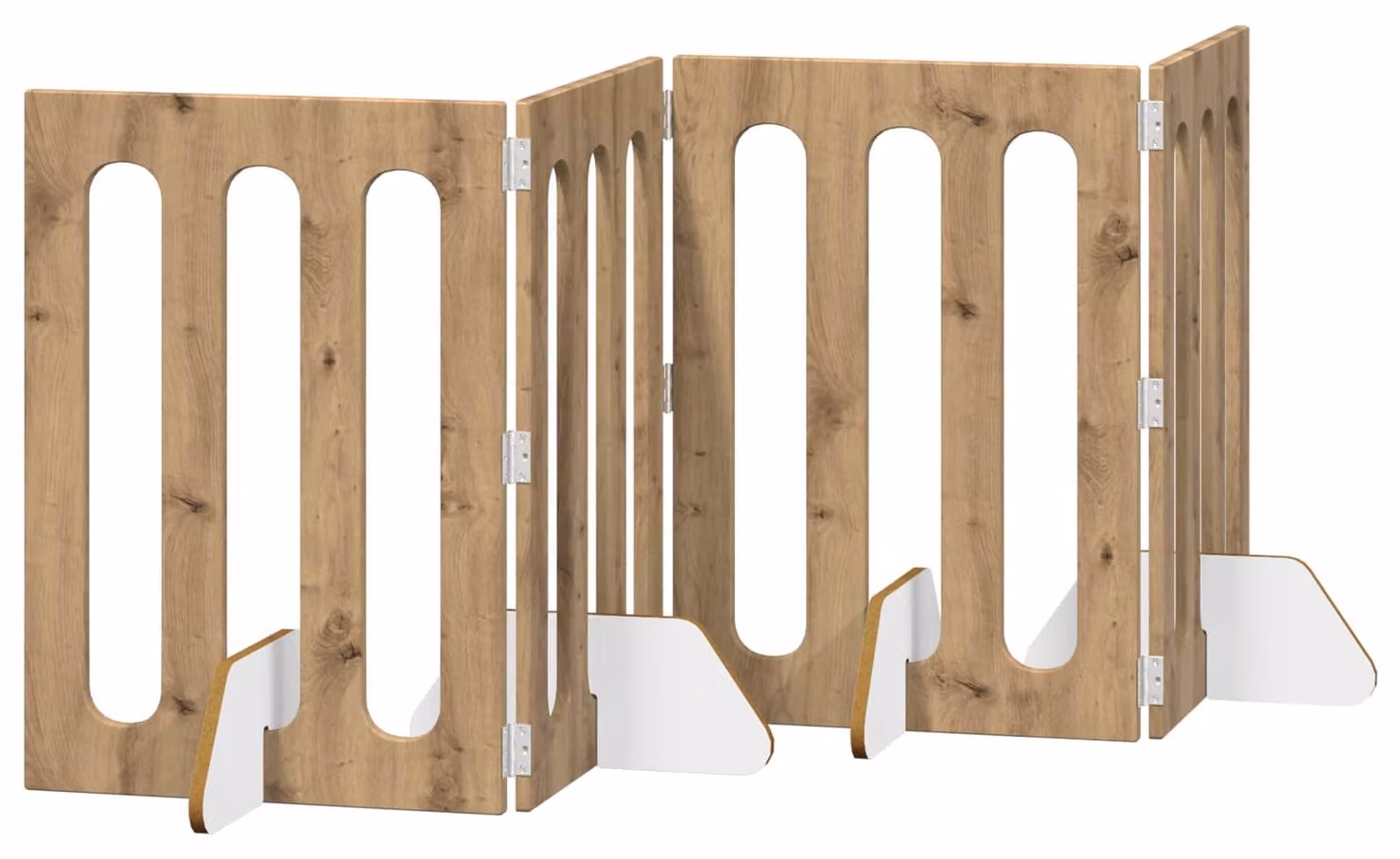 Recinto pieghevole per animali 4 pcs Rovere Artigianale