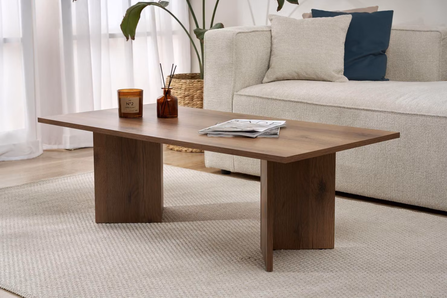 Skye Decor, Sabin - VNT Walnut, tavolino, noce, 100% melamina, 119 x 60 x 40 cm