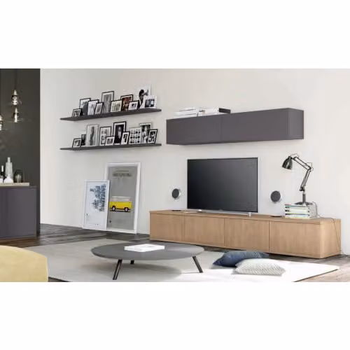 Parete attrezzata minimal L113 Volo Collection con o senza mensole