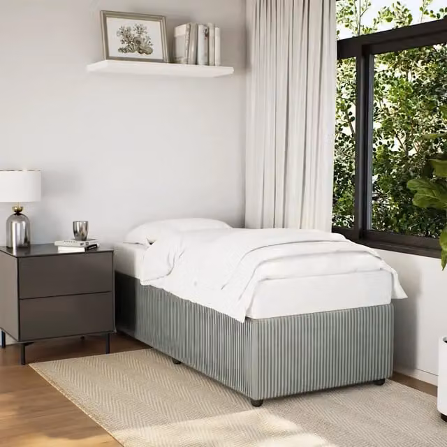 Giroletto senza Materasso Grigio Chiaro 100x200 cm Velluto 3284988
