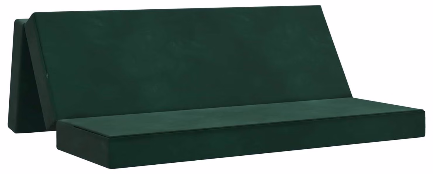 Divano Letto Pieghevole 180 x 67 x 45 cm Verde Scuro