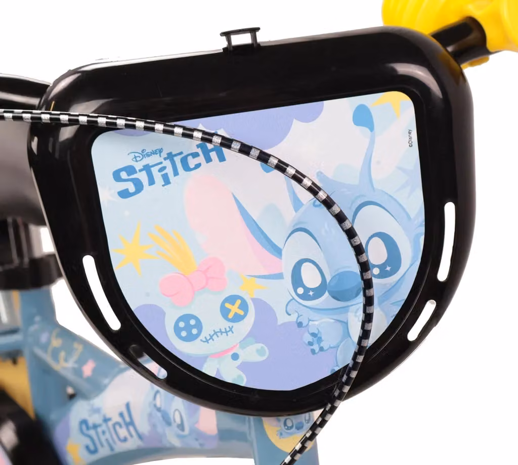 Bicicletta per bambini Disney Stitch con freno caliper e stabilizzatori in acciaio Hi-Ten, colore azzurro – 2