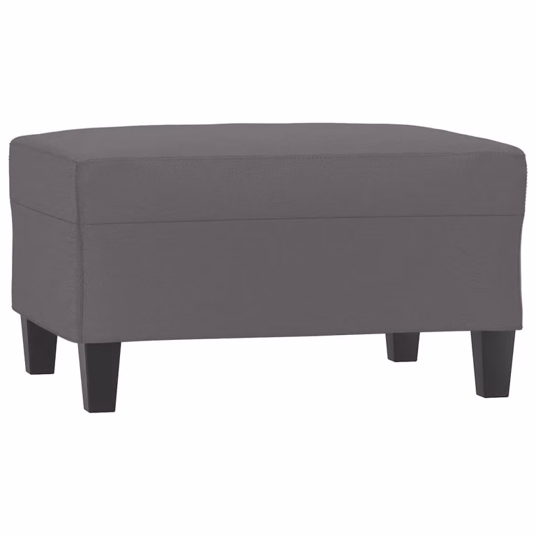 Poggiapiedi Grigio 70x55x41 cm in Pelle finta