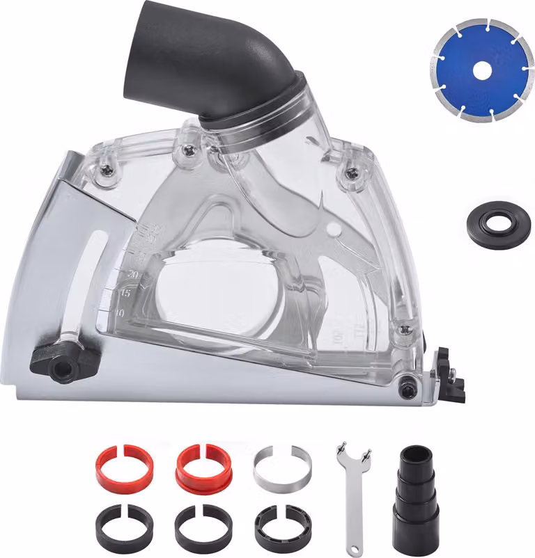 SucceBuy Cuffia di aspirazione per smerigliatrice angolare 100-125 mm con disco a tazza diamantato da 125 mm