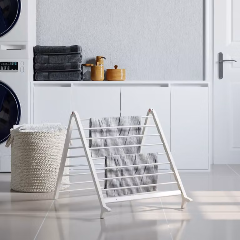 Stendibiancheria da vasca da bagno estensibile vidaXL in alluminio, bianco o argento, regolabile da 53 a 90 cm