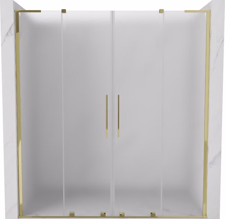 Mexen Velar L Duo porta doccia scorrevole 170 cm, smerigliata, oro - 871-170-003-32-50