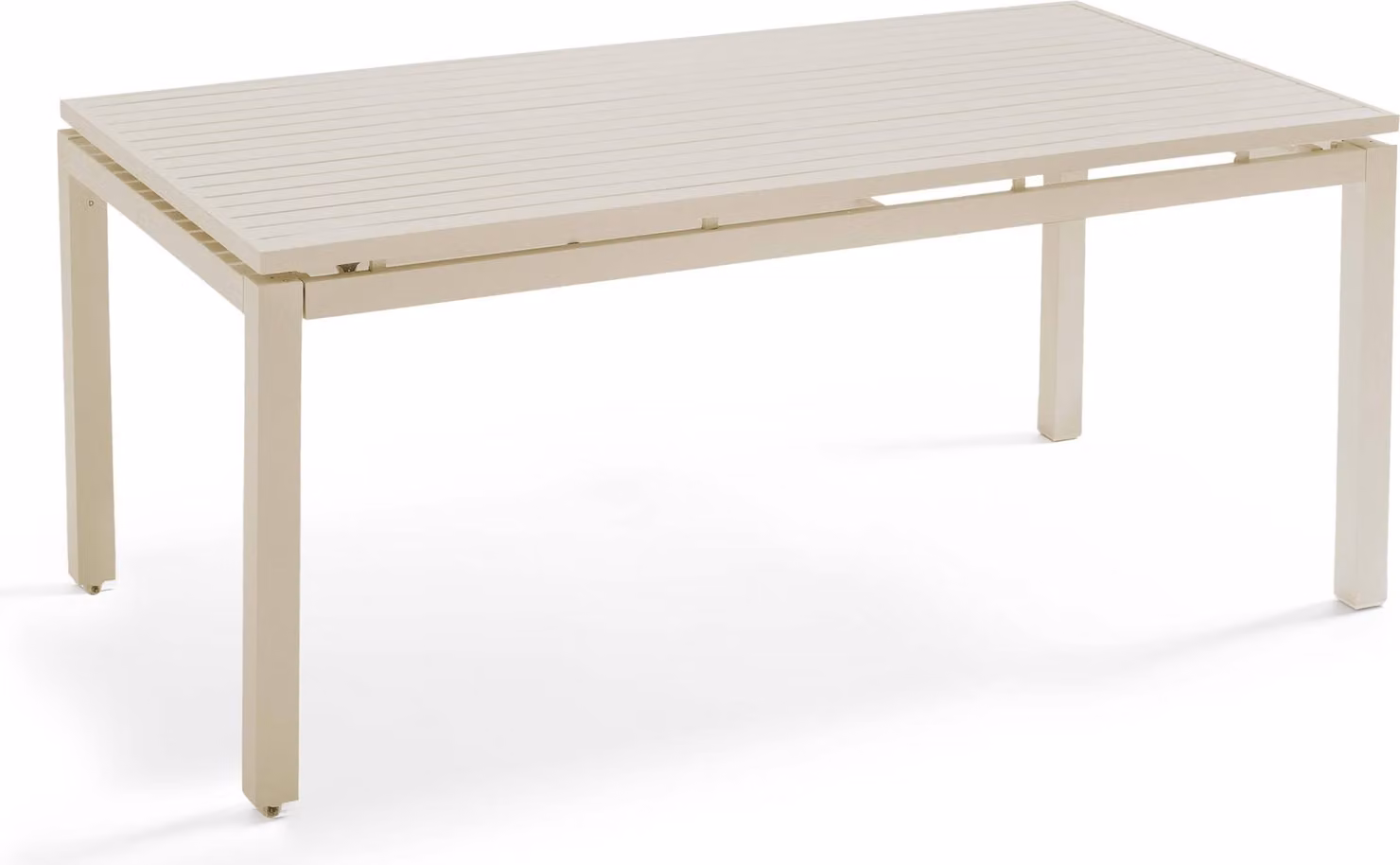Tavolo da giardino estensibile in alluminio crema - Oviala Galilée