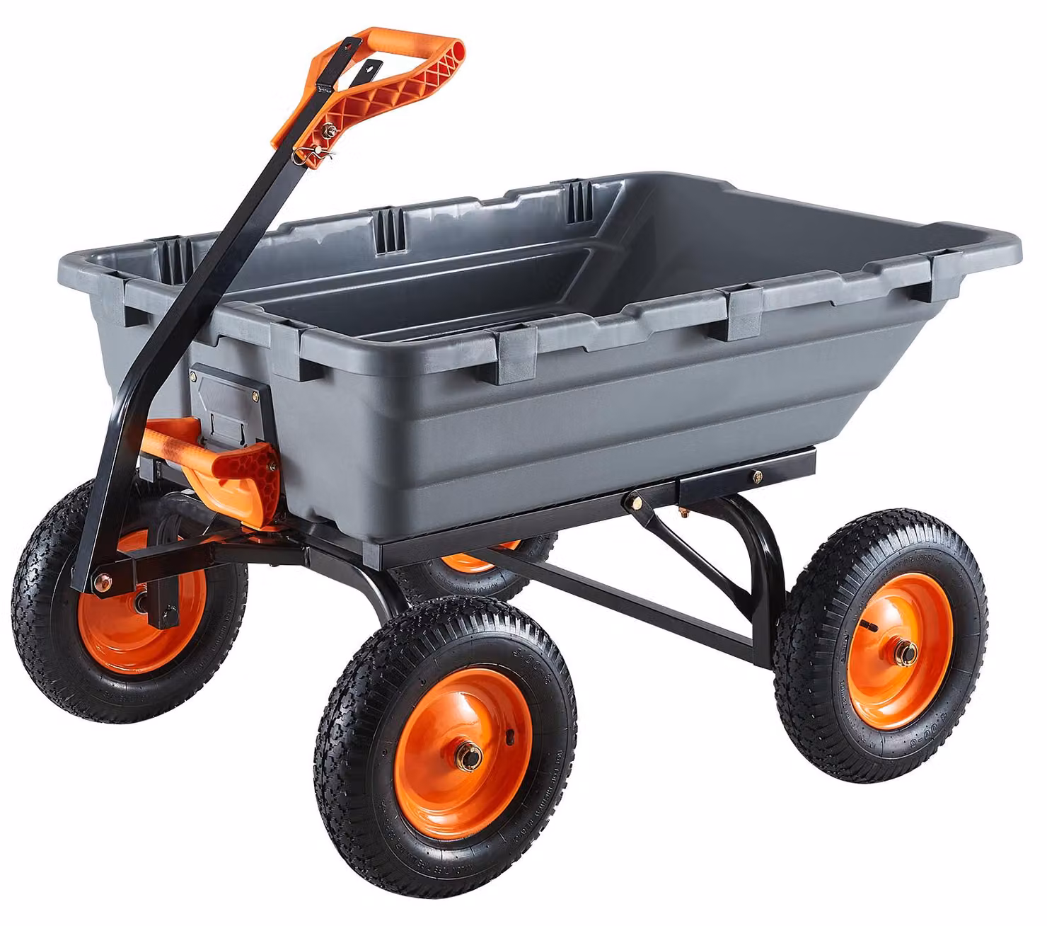 Carrello da giardino SucceBuy 680 kg, carrello da trasporto con funzione di ribaltamento, carrello a mano con manico regolabile, cuscinetti girevoli, carriola, carrello a mano, carrello per il bricolage, carrello ribaltabile per piante, terriccio e prodot