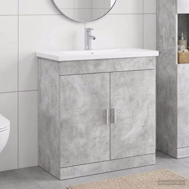 Set di mobili per il bagno Grigio Cemento 81 x 40 x 84,5 cm 3404361