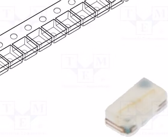 5 LED, angolo di emissione 115°, 90 mcd, dimensioni 0,9x0,54x0,4 mm, colore verde, tecnologia SMD, tensione di funzionamento 2,5÷3,1V, corrente di funzionamento 5mA, codice prodotto: LT QH9G-Q2OO-25-2Z4Y