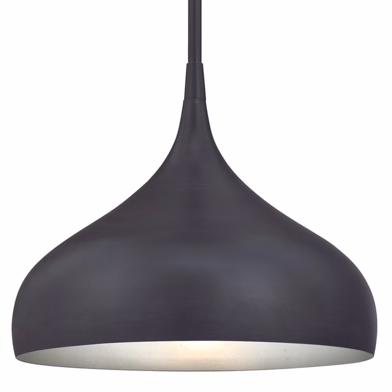 Lampada a sospensione Rudi Gun Metal / Silver con 1 sorgente luminosa