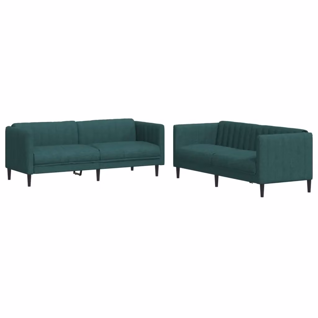 Set di 2 divani moderni vidaXL in tessuto verde per soggiorno – 2
