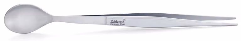 Pinza e cucchiaio da assaggio, acciaio inox, cm 17