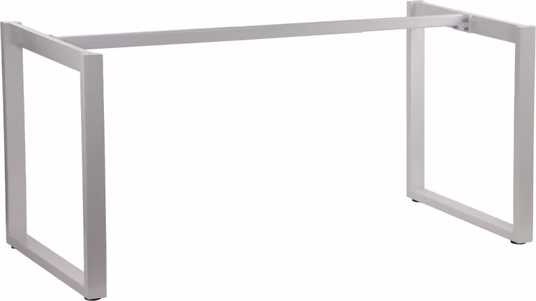 Struttura in metallo per scrivania o tavolo NY-131A, lunghezza regolabile, gambe regolabili, dimensioni 120-180x70x72,5 cm, bianco