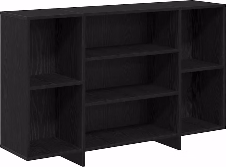 Credenza Rovere Nero 120 x 30 x 75 cm Legno multistrato