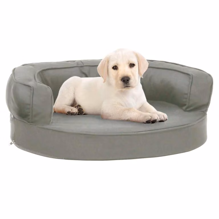 vidaXL Materasso Ergonomico Ibrido per Cani in Tessuto Grigio L 60 cm x P 42 cm