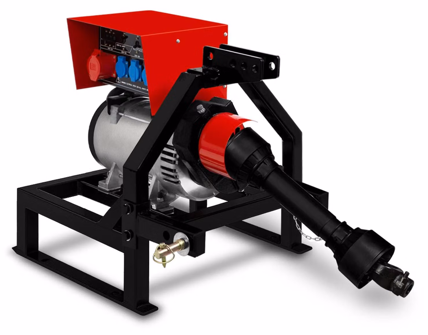 Generatore PTO da 18,75 kVA, con regolatore di tensione automatico (AVR), 3x230V/1x400V, grado di protezione IP44, albero di presa da 1-3/8" a 6 denti
