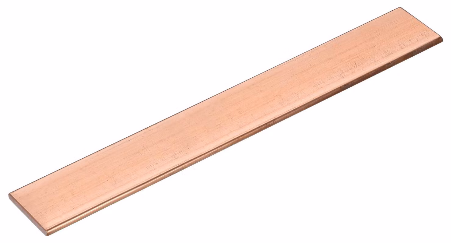 Barra piatta in rame, 5x30x200 mm, rame puro, barra di collegamento