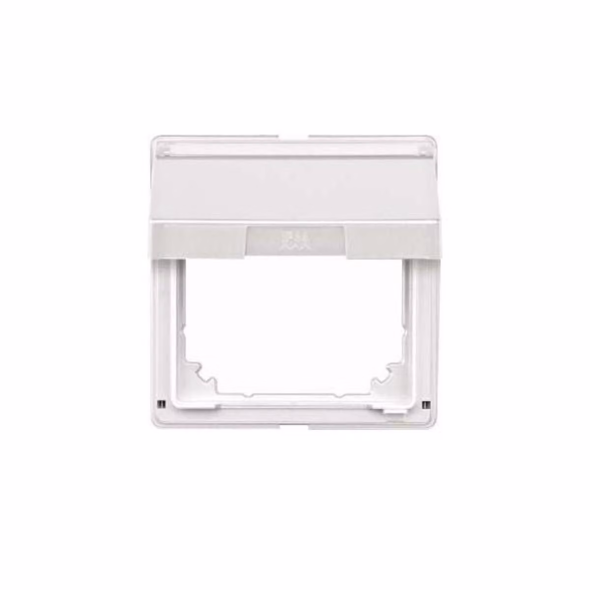 Anello intermedio con coperchio ribaltabile e spazio per scritte, bianco polare, AQUADESIGN