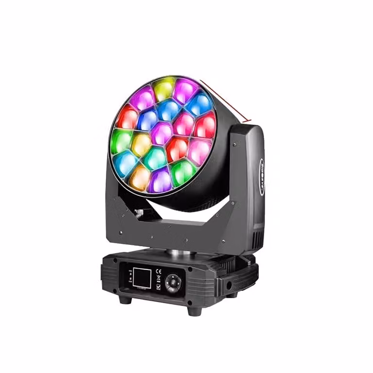 Illuminazione per palco DMX, 19x40W RGBW 4-in-1, scansione orizzontale a 540°, 1 unità, spina EU