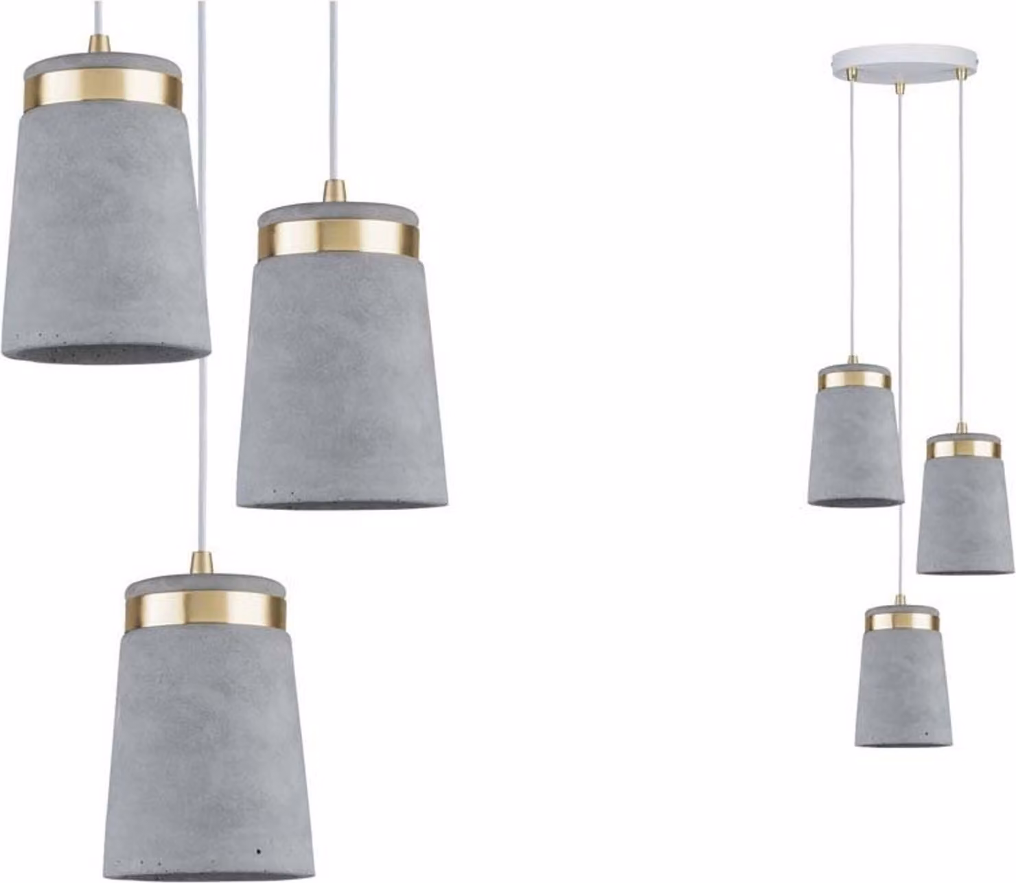 Paulmann Neordic Norell luce a sospensione max 3x20W E27 grigio/bianco opaco/oro cemento