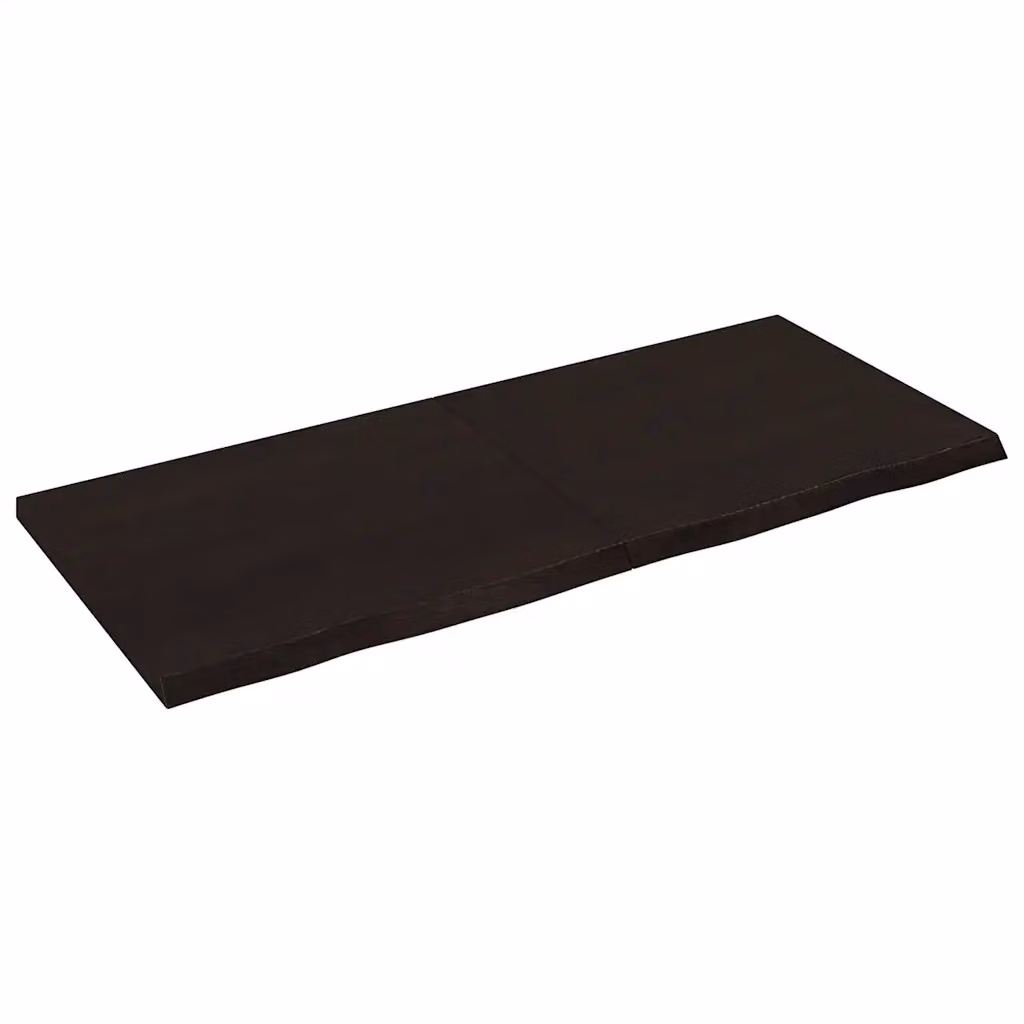 vidaXL Ripiano Marrone Scuro 140x60x(2-4) cm Massello Rovere Trattato
