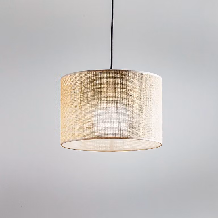 Lampada a sospensione Juta TK Lighting, dimmerabile, Marrone / Ruggine, Soggiorno / Sala da pranzo, Tessuto / Stoffa / Seta, Lampada a sospensione