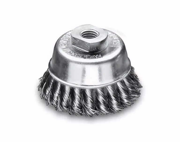 Lessmann Zopf-Topfbürste 65 mm 18 Z STH glatt 0,50 mm Gewinde M 14, langlebig
