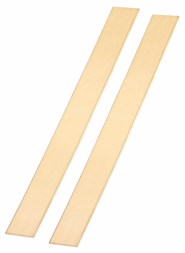 Confezione da 2 barre di ottone, dimensioni 30 x 305 mm, barre piatte