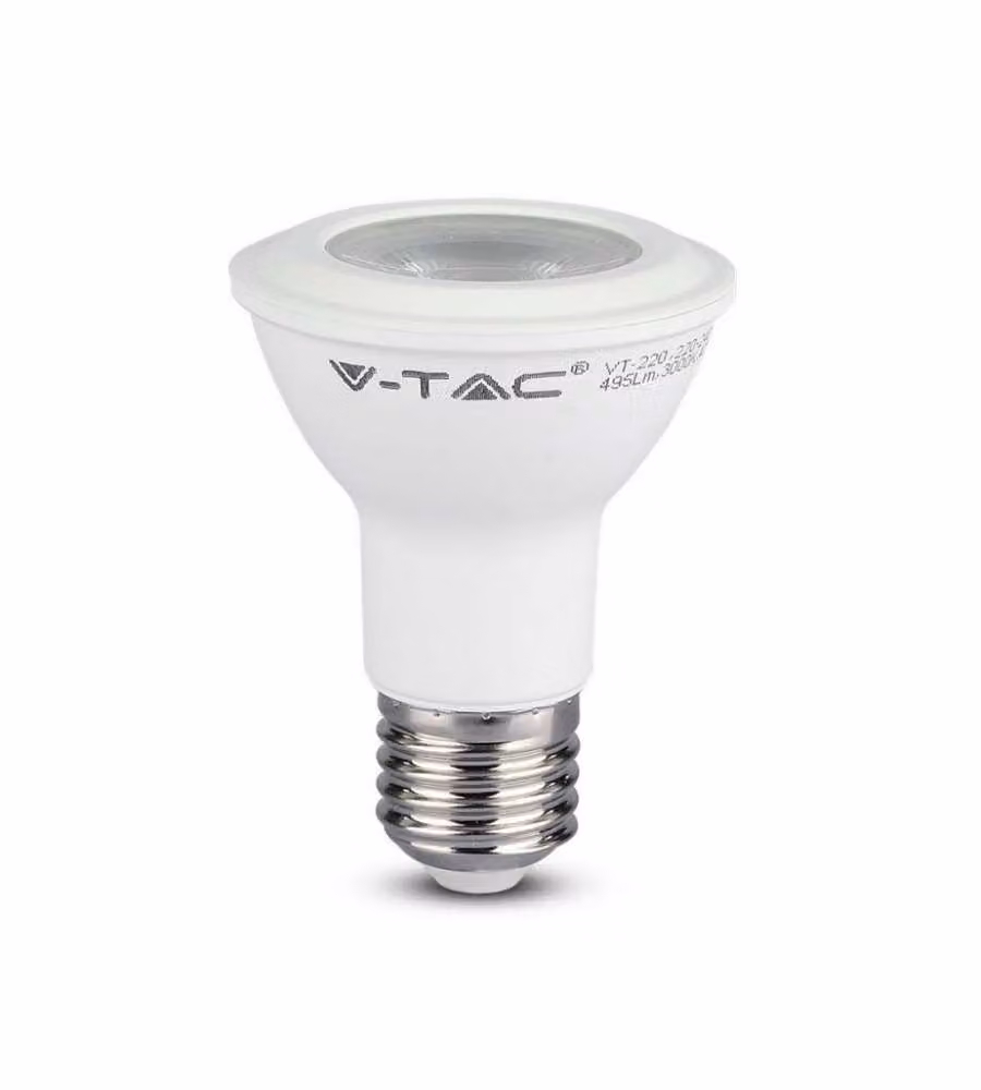 Lampadina LED V-TAC PAR20 con Chip Samsung, Attacco E27, 7W, Luce Bianca Fredda 4000K