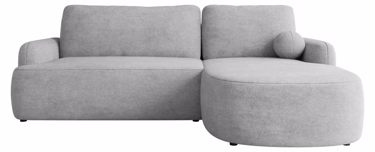 MIRJAN24 Divano angolare Loridu, ideale per il soggiorno, a forma di L, con funzione letto e contenitore per biancheria (colore: Lumo 65, lato: destro)