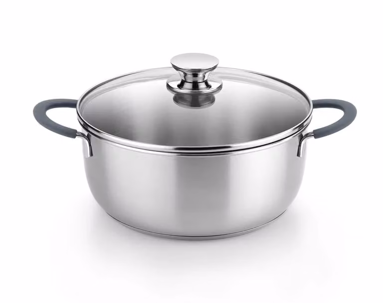 Casseruola bassa Grey in acciaio inox per induzione con maniglie e coperchio , diam. 20cm