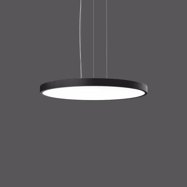 RZB Triona, 110 W, 9900 lm, 840, antracite, lampade a sospensione DALI, D 845 H 52, 104°, plastica (PMMA) opalina 312390.0031.1.76