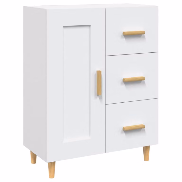 Credenza Bianca 69,5x34x90 cm in Legno Multistrato