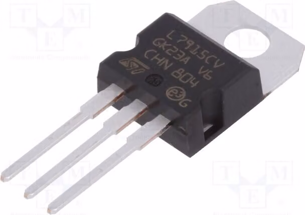 3x IC: Stabilizzatore di tensione 1A, linea -15V, regolato (no). L7915CV, stabilizzatore non regolato