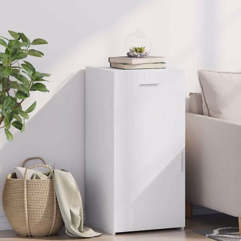Credenza bianca vidaXL in legno e MDF da appendere a parete L 45 cm, P 42,5 cm, H 93 cm