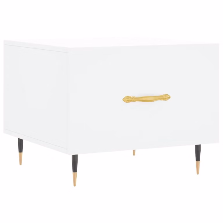 Tavolino da Salotto Bianco 50x50x40 cm in Legno Multistrato